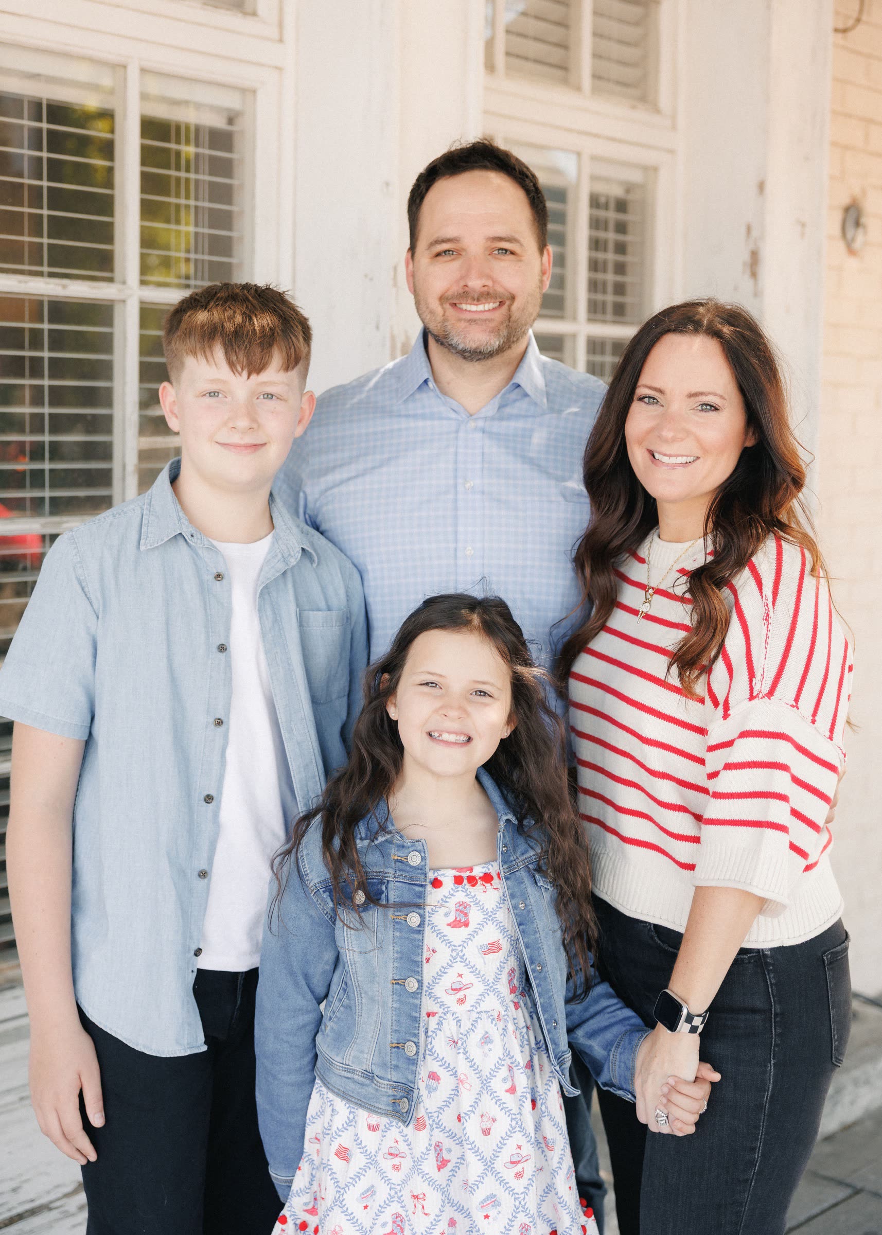 Luke Eldridge with his family